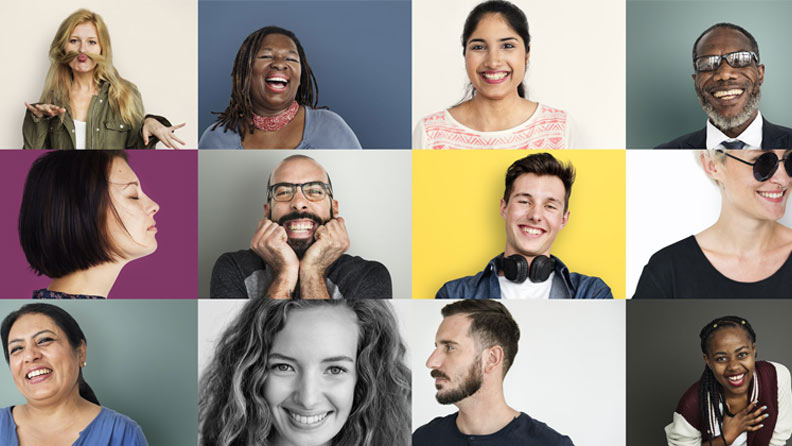 People faces